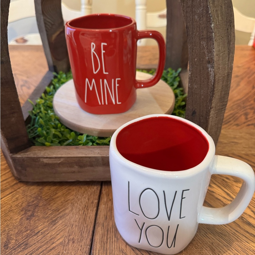 Rae Dunn Valentine Mugs (2)